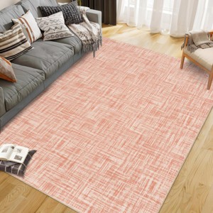 Machine Washable Modern Living Room Area Rug Non Slip Low Pile Stain Resistant Non Shedding Throw Ultra Thin Carpet for Bedroom Kitchen Dinning Room - 1 of 1