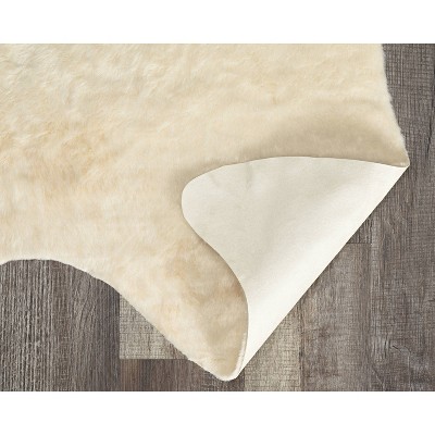Tufted Grey Mix Faux Cowhide Rectangular Rug 5' x 7'