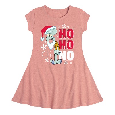 Girls' - SpongeBob SquarePants - Ho Ho No Fit & Flair Cap Sleeve Dress