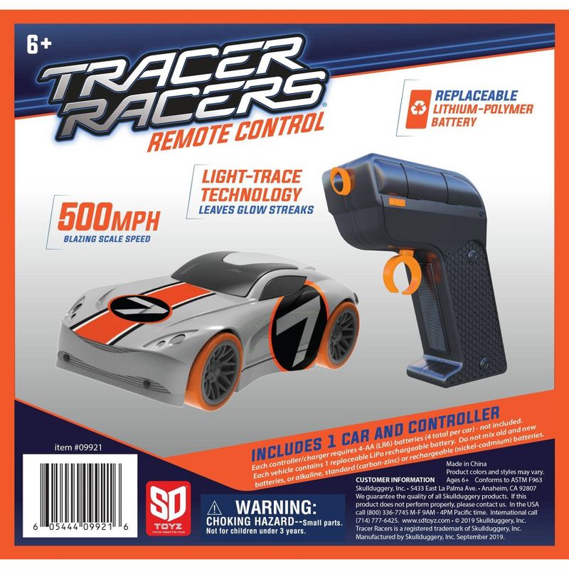 SKULLDUGGERY Tracer Racer RC Car and Controller - Orange, 1 of 6