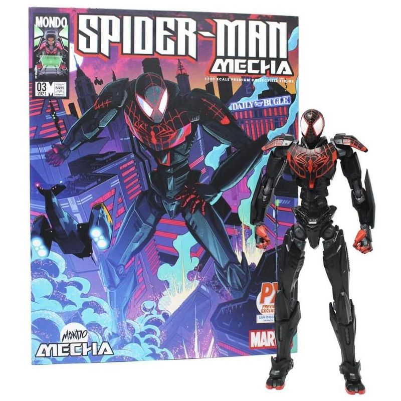 Mondo Tees, LLC Marvel Mecha Spider-Man Miles Morales 10 Inch Action Figure, 1 of 4