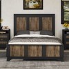 NicBex Farmhouse Wooden Full/Queen Platform Bed Frame with High Headboard and Footboard,Solid Wood Slats Support,No Box Spring Needed,Easy Assembly - 2 of 4