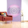 HomeRoots 80" X 56" Purple And White Mandala Cotton Hanging Tapestry - 2 of 4