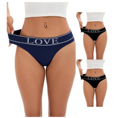 INSPIRE CHIC 3 Packs Women's Mid-Waisted Underwear No Trace Briefs High Elasticity Soft Strech Ladies Panties