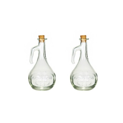 Amici Home Italiano Oil Bottle with Cork, Set of 2, 14oz