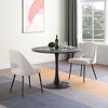 Contemporary Black Round Dining Table Unites Simple with Stylish Seats 2  - Morden Fort - image 3 of 4