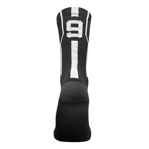 Mk Socks Player ID Jersey Number SINGLE Crew Sock - Black, White - 1 of 1