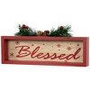 Northlight Framed "Blessed" Wooden Christmas Decoration - 9.75" - 3 of 4