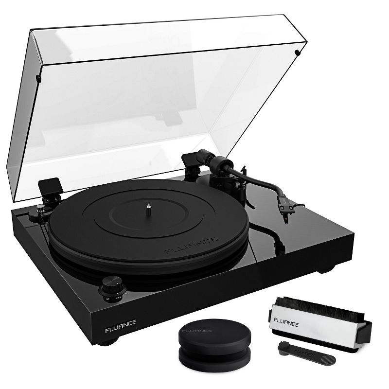 Fluance RT82 Reference Vinyl Turntable Record Player with Record Weight and Vinyl Cleaning Kit, 1 of 10