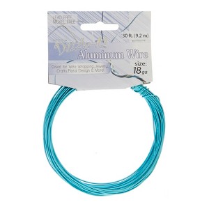 John Bead 18 Gauge Turquoise Aluminum Jewelry Wire 30ft - 1 of 4