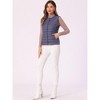 INSPIRE CHIC Women's Sleeveless Lightweight Button Up Quilted Round Neck Winter Puffer Vest - 3 of 4