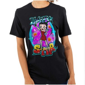 Betty Boop Air Brushed Supastar Womens Graphic T Shirt Tees Brisco Brands - 1 of 3