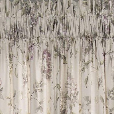 Lilac Floral Cotton Blend Room Darkening Valance 80 x 15