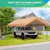 Outdoor Carport, Heavy Duty Car Canopy, Portable Garage Party Tent, Carport Shelter for Car Bike Boat Yellow - 2 of 4