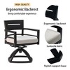 Christopher Knight Home Olivia Modern Aluminum Stable Base Swivel Chairs with Removable Sunbrella Cushions ( Set of 2) - 3 of 4