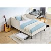 NicBex Twin/Full Size Bed Frame,Upholstered Platform Bed Frame with 2 Storage Drawers,Adjustable Velvet Sofa Bed for Living Room,Bedroom - 2 of 4