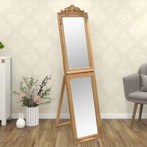 vidaXL Free-Standing Mirror Gold 15.7 in.x63 in. - 1 of 4