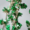 Artificial Green Glittered Drop Stem Green 24"H - 2 of 2