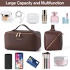 Genetic Makeup Bag, Travel Toiletry Bag for Women, Large Capacity Waterproof PU Leather - 3 of 4