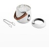 Nambe Tahoe Ice Bucket with Tongs – 6.5" Stainless Steel & Genuine Leather Bar Accessory for Beverage Chilling, Cocktail Service & Home Entertaining - 4 of 4