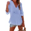 Imily Bela Women's Long Sleeve Beach Sun Protection Top V-Neck Tie Pocket Hoodie - 2 of 4
