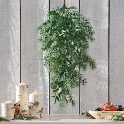 Multi-style Artificial Christmas Garland With Snow Berries, Green Leaves Decor, Christmas Garland For Winter Holiday Mantel Table Home Decor