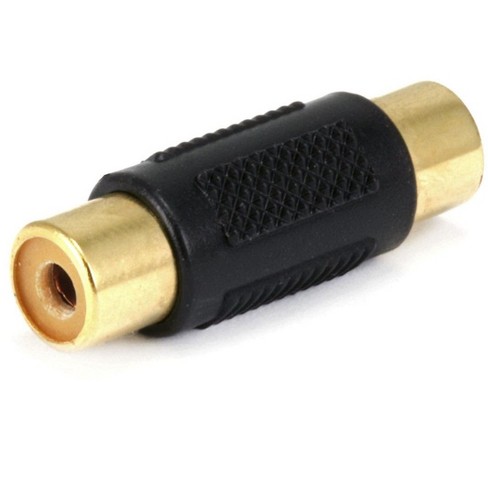 RCA Plug to 1/4in (6.35mm) TS Mono Jack Adapter, Gold Plated (1 in Stock)