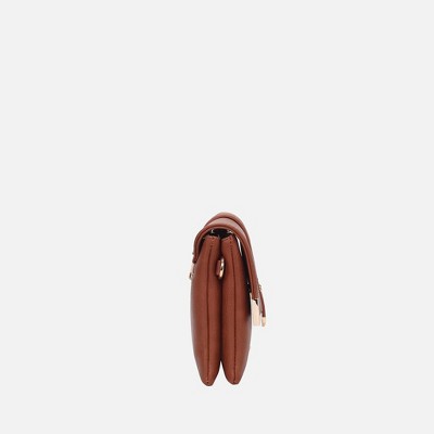 MKF Collection Crossbody Bag Women’s Multi Compartment Vegan Leather, Valeska | MKF Collection by Mia K - Cognac — фото 5
