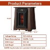 Infrared Space Heater for Indoor Use with 8 Heating Quartz Elements, 1500W Electric Room Heaters with Remote Control, Thermostat, Overheat Protection - 3 of 4