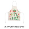 Unique Bargains Christmas Aprons Christmas Celebration in English Santa Claus Bell Linen Red Green Beige White 21.65"x26.77" 1 Pcs - 3 of 4