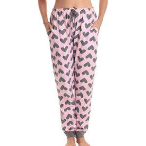 Just Love Womens Buffalo Plaid Knit Jersey Pajama Pants - Buffalo Check Jogger PJ Bottom - 1 of 3