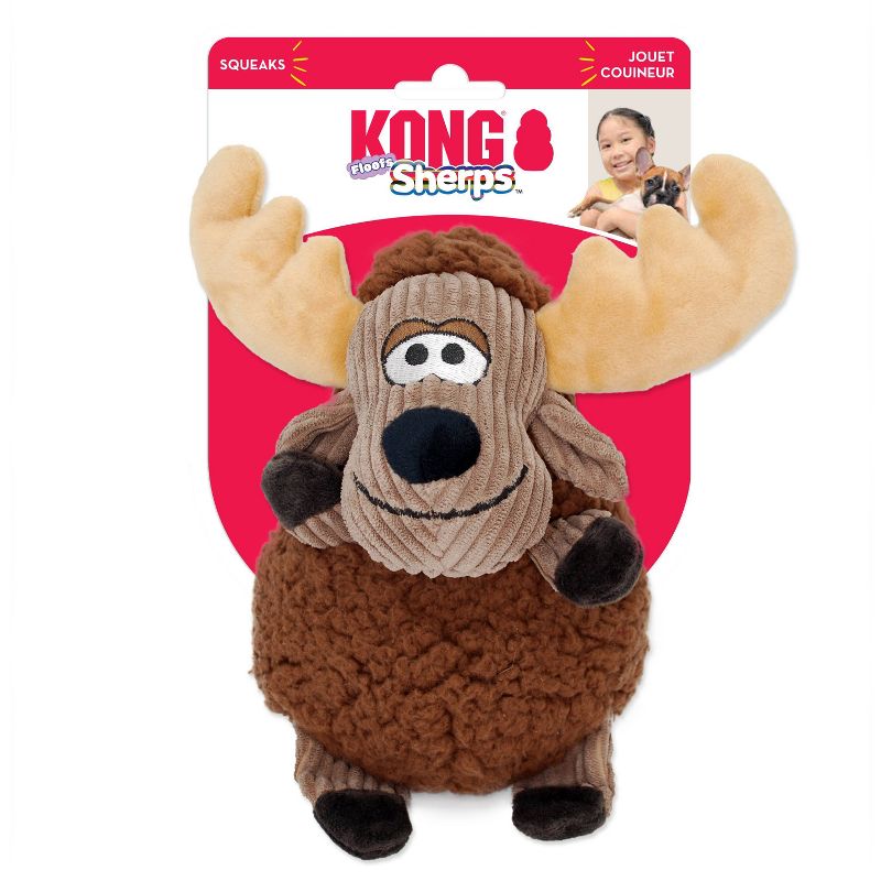 KONG Sherps Floofs Moose Dog Toy - M, 3 of 5