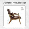 CAVINAS Modern Accent Chair, Solid Wood Padding Wingback Chair, Lounge Armchairs with a Pillow, Side Chairs for Living Room, Bedroom - 4 of 4