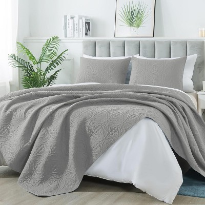 HYLEORY Quilt Set - Soft Lightweight Quilts Reversible Quilted Bedspreads 2 Piece (1 Quilt, 1 or 2 Pillow Sham)