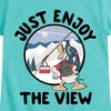 Girls' - Disney - Just Enjoy The View Fitted Short Sleeve Graphic T-Shirt - 2 of 4