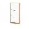 Racxily Flip Drawers Shoe Storage Cabinet - Slim Freestanding White & Walnut Organizer, Entryway Shoe Cabinet with 18-Pair Dustproof Storage - 3 of 4