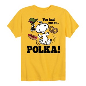Boys' - Peanuts - You Had Me At Polka Short Sleeve Graphic T-Shirt - 1 of 4