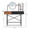 GlasFlength Stylish Multifunctional Vanity Tables with Ample Storage for Bedroom or Cloakroom Decor, Modern Design Style, - 3 of 4
