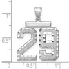 Black Bow Jewelry 14k White Gold, Varsity Collection, Large D/C Pendant, Number 29 - 2 of 3
