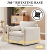 Modern Swivel Single Lounge Sofa Chair,Comfortable Chenille Upholstered Sofa With Armchair,Accent Chair High Resilience Sponge-Cuddlewood - 3 of 4