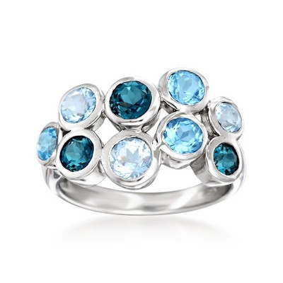 Ross-Simons 2.50 ct. t.w. Blue Topaz Bubble Ring in Sterling Silver