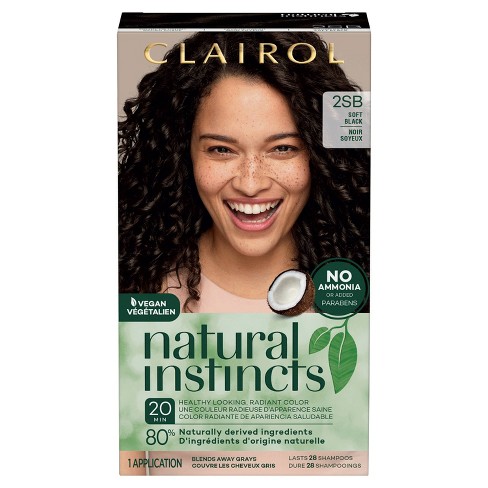 Natural Instincts Clairol Demi-permanent Hair Color Cream Kit - 2sb - Soft  Black - 1ct : Target