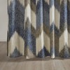 VYNXARIA Abstract chevron printed design,Cotton Printed Shower Curtain,Navy - 4 of 4
