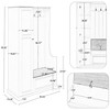 Hall Tree with Flip-Up Bench, Entryway Bench With Coat Rack, Freestanding Storage Bench for Mudroom Living Room Entryway - 3 of 4