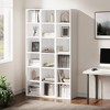 MAYEERTY 70.9" Corner Bookcase, Modern 6-Tier Narrow Cube Display Shelves - 3 of 4