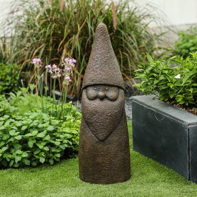 Dark Brown 32.5" MgO Elf Gnome Garden Statue