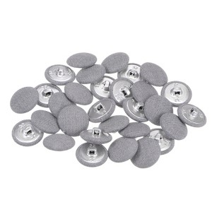 Unique Bargains Suit Dress Blouse Aluminum Fabric Cloth Covered Sewing Buttons 30 Pcs - 1 of 4