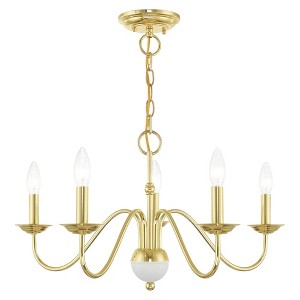 Livex Lighting Windsor 5 - Light Chandelier in  Polished Brass - 1 of 2