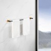 HANPURE Bathroom Hardware Set, Thicken Space Aluminum 3 PCS Towel bar Set- Black Gold 16-27 Inches Adjustable Bathroom Accessories Set - 4 of 4