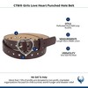 CTM Girls Love Heart Punched Hole Belt - 3 of 4